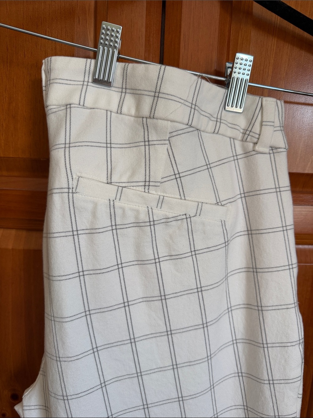 Old Navy Cream window pane Dress Pants